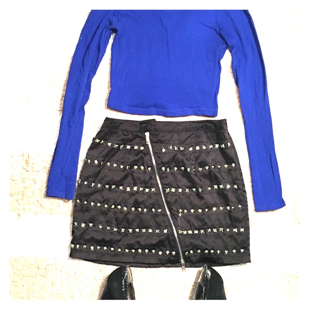Black skirt with silver studs